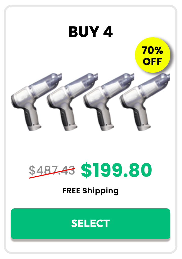 Massive 70% Discount Package for four EZVac Pro